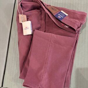 W38 Inseam 32 Men Faherty Strethy Jeans Faded Wine Color